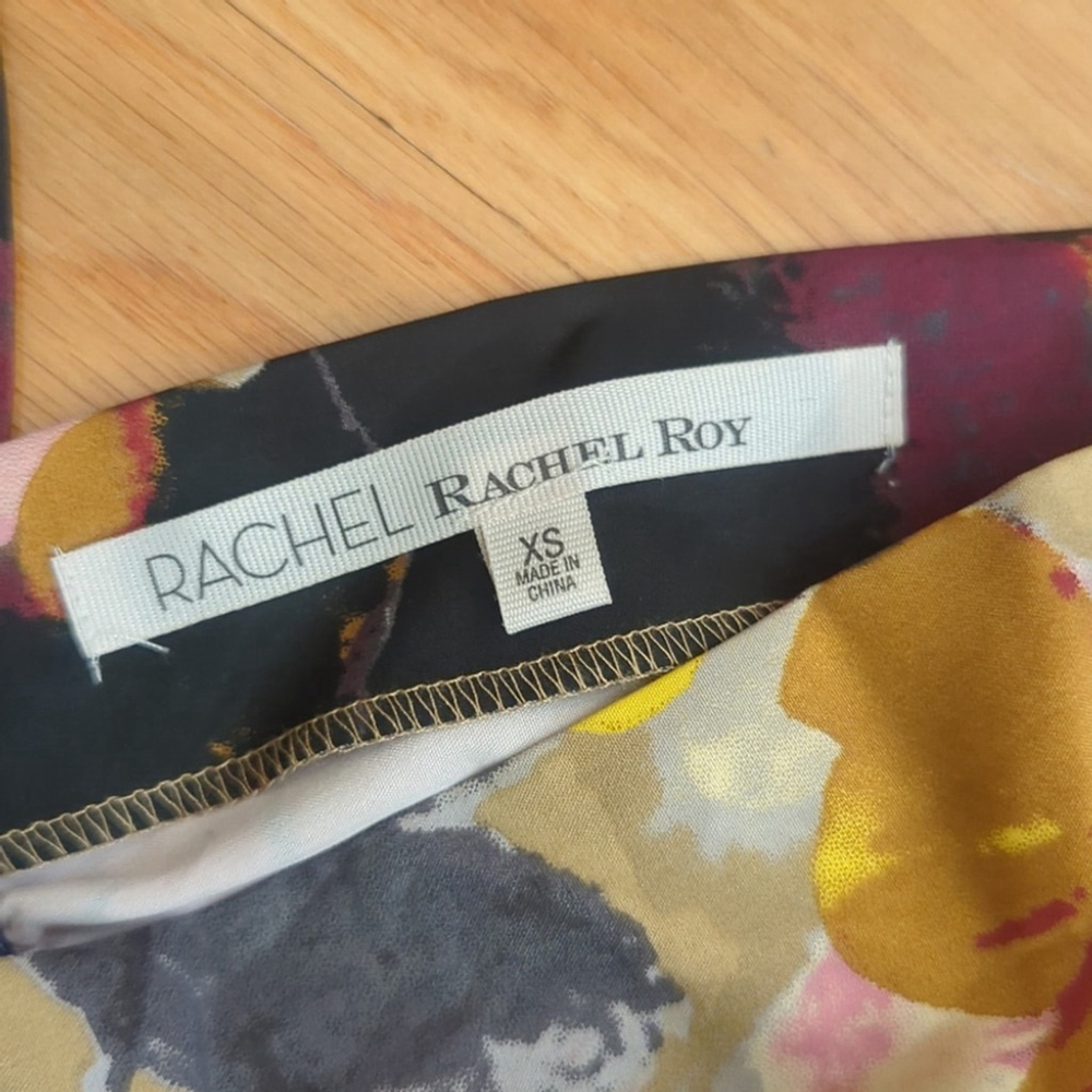 Rachel Roy Floral Cross Front Mini Dress XS - Picture 4 of 12